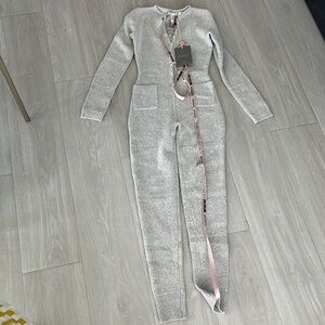 House of CB Gray Jumpsuit Modern Minimalist Design